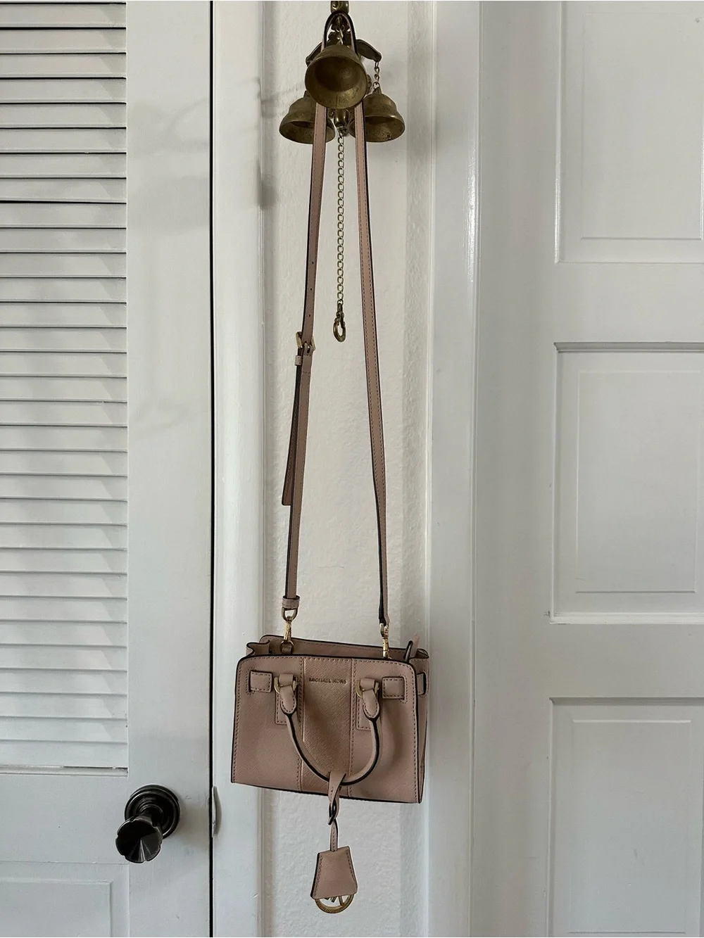 Michael Kors Blush light rose/champagne Mini Satchel Crossbody